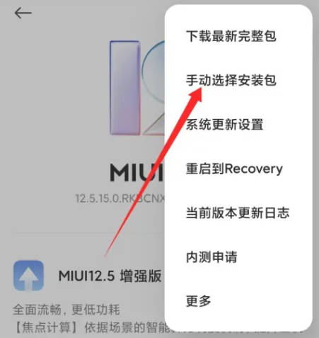 小米11系统更新如何手动选择更新安装包？(10)