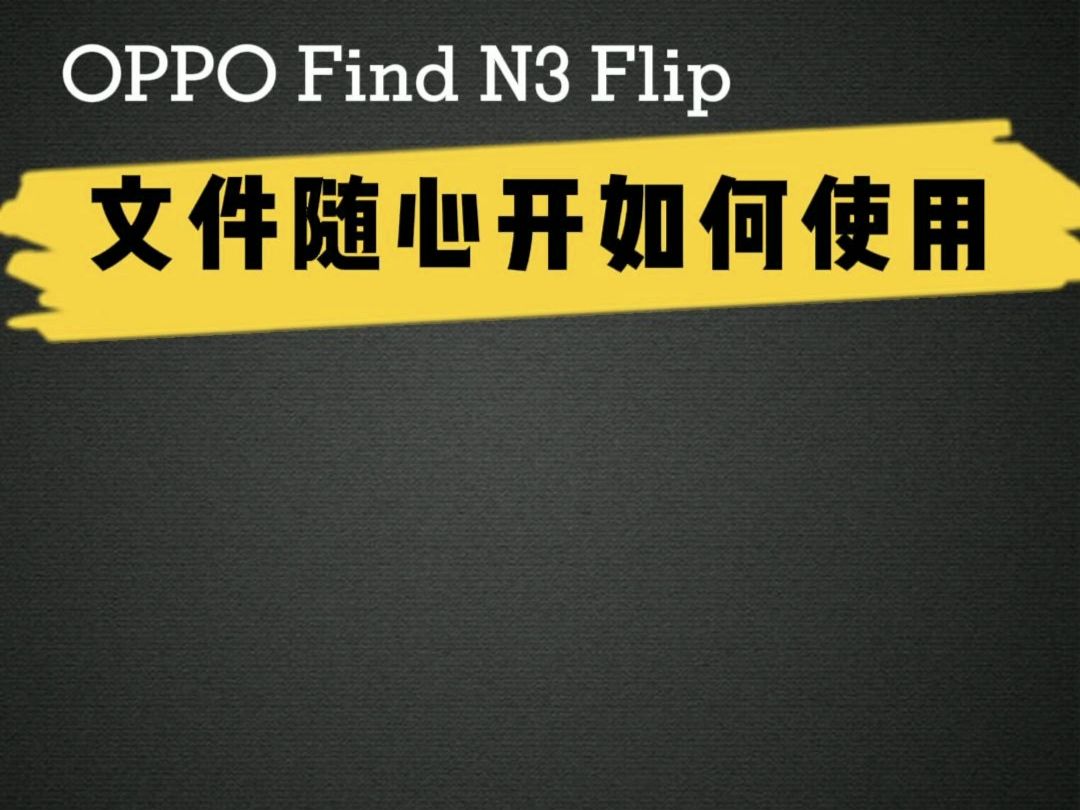 Find N3 Flip 文件随心开如何使用？