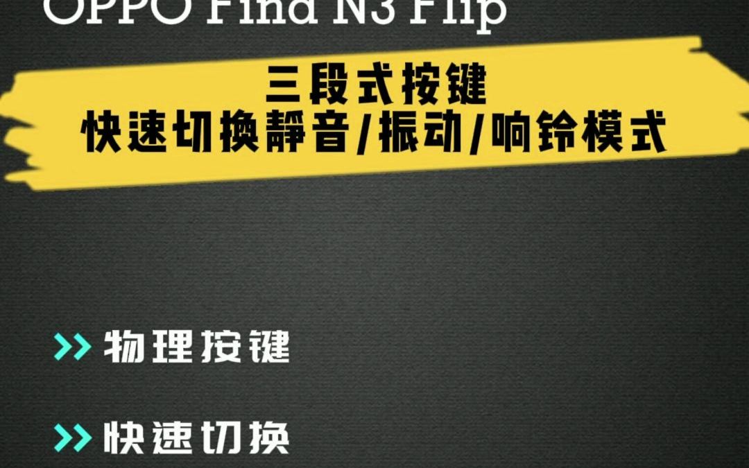 Find N3 Flip 三段式按键：快速切换静音振动响铃模式