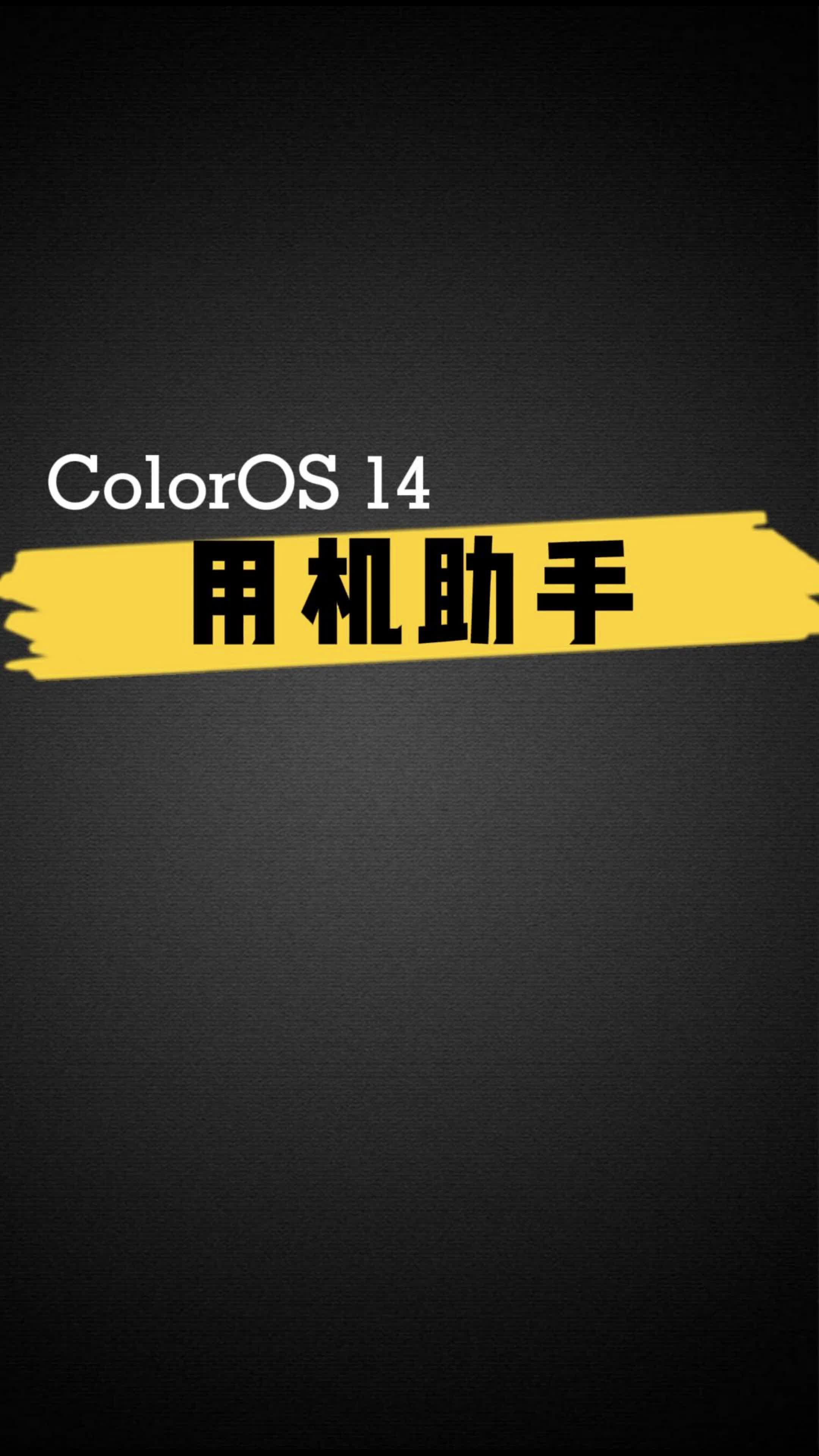 ColorOS 14 用机助手