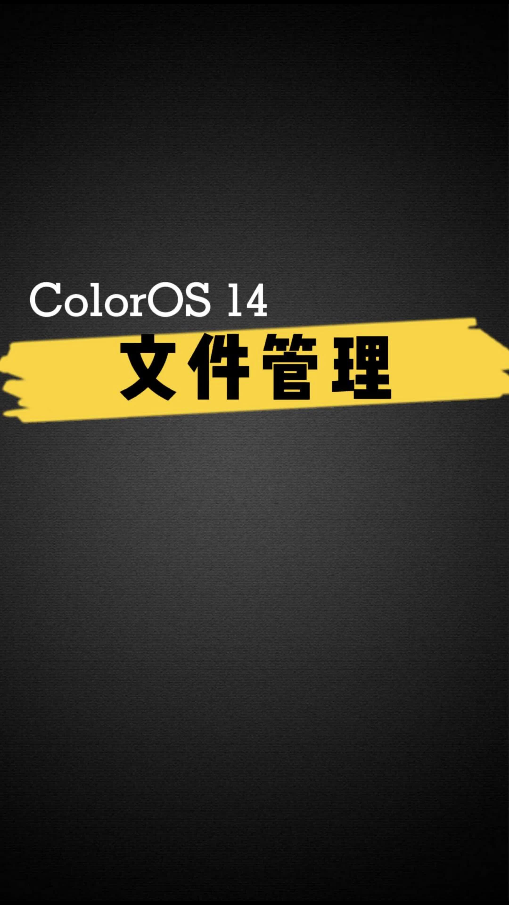 ColorOS 14 文件管理