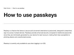 iOS 用户如何通过通行密钥（Passkey）登录？