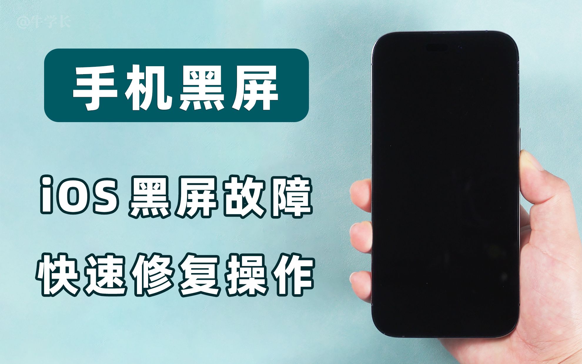 手机黑屏了怎么恢复正常？iPhone教你这样操作，可保留数据修复！