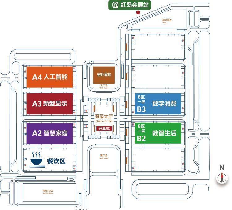 电博会主题展区示意图