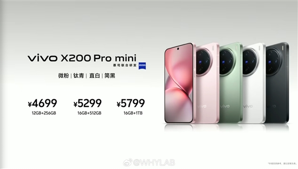 史上最强小屏旗舰登场！vivo X200 Pro mini发布：售价4699元起