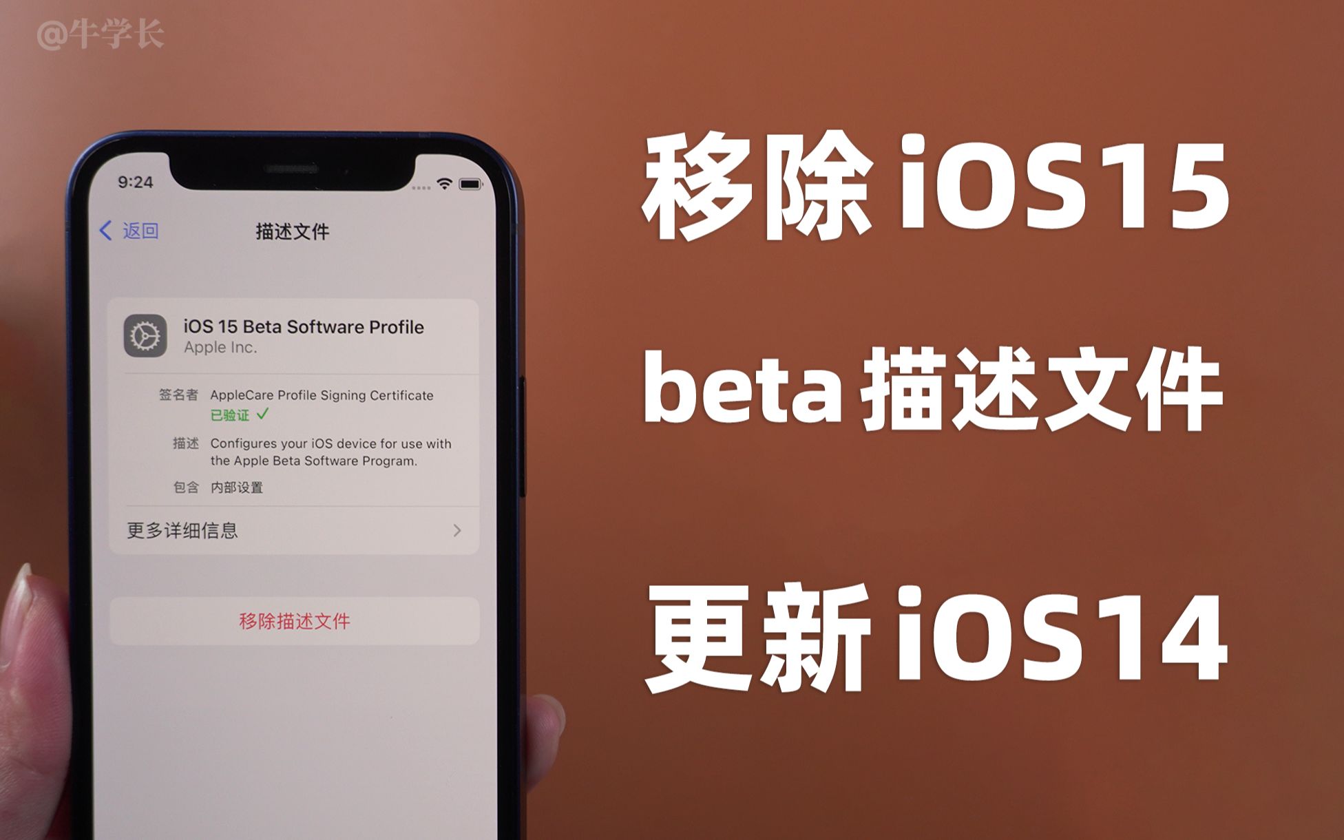 苹果iOS15 beta描述文件怎么删除？iOS15如何保留数据更新iOS14？