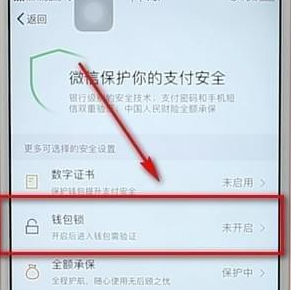 微信设置钱包锁的基础操作截图