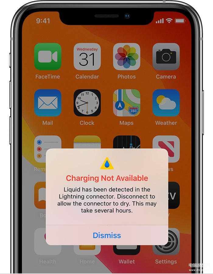 iphone充电口有水警告怎么办